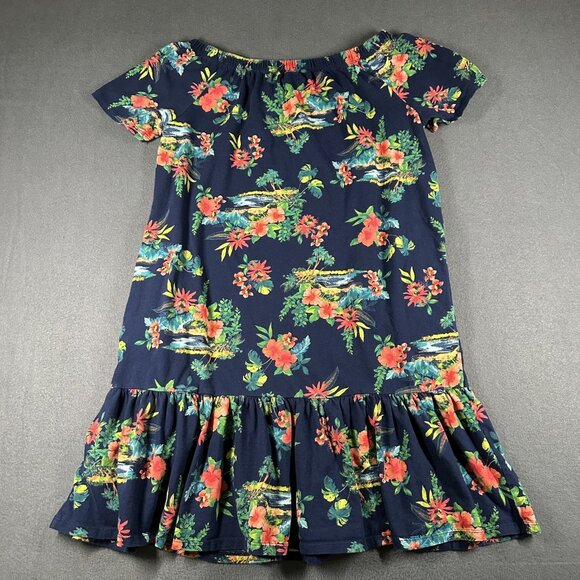 Lands End Dress Womens Small 6-8 Floral Short Sleeve Ruffle Pocket Summer Casual - Picture 9 of 9